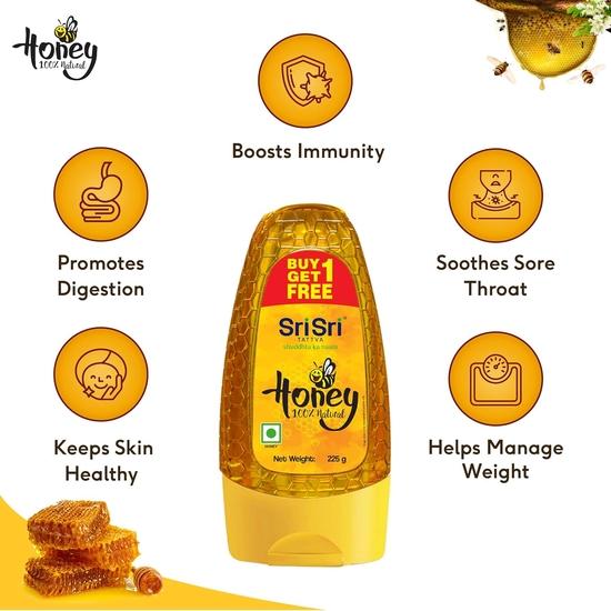 Sri Sri Tattva Honey 225g - 100% Natural & Pure - Buy 1 Get 1 Free