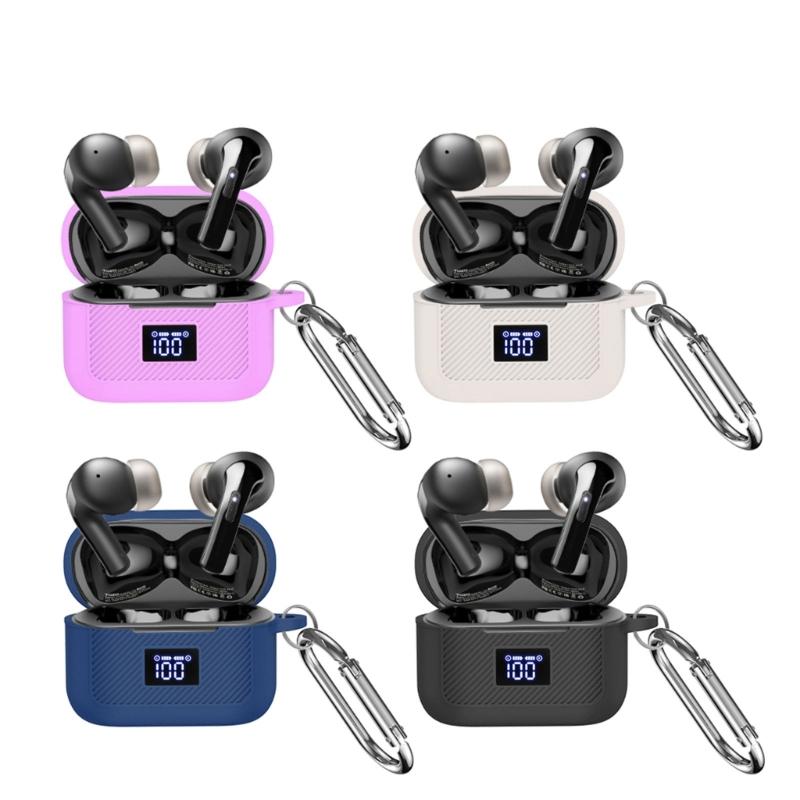 Compatible for TOZO T20 Shockproof Headphone Sleeve Impact-resistant Housing Anti-dust Washable Silicone Cover Soft Case