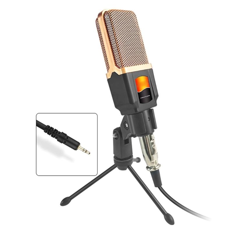 F998 Condenser Microphone With Auditory Mixer Sound Card For Clear Auditory In Podcasts And Music Production