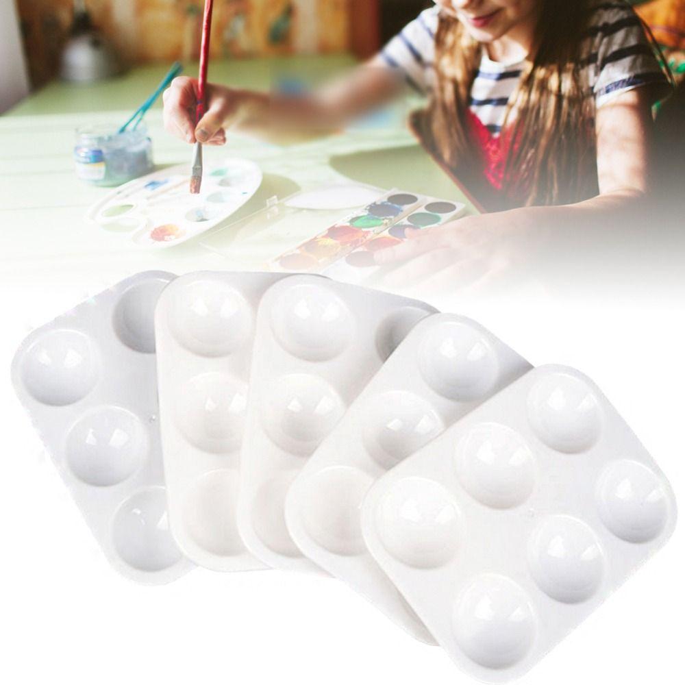 10PCS white Painting Tray Rectangular Art Paint Tray Palette Watercolor Palette  Kids