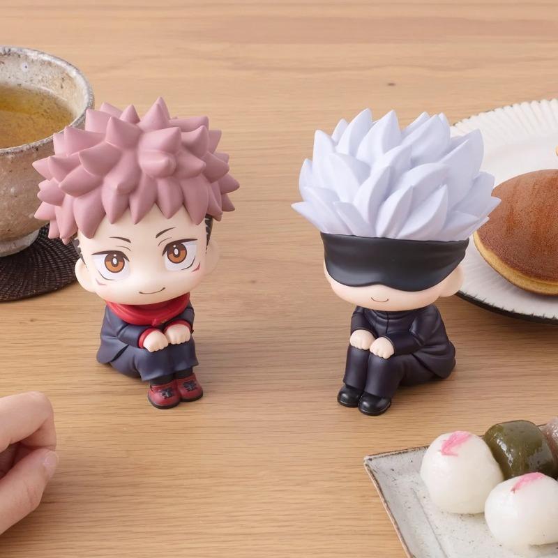 Набор чиби-фигурок Jujutsu Kaisen Сатору Годзё Юдзи Итадори Украшение для автомобиля Топпер для торта Декор Аниме Коллекционный Подвижная Артикулированная Масштаб Детализированный