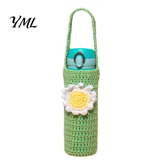 Gift for Cup Lovers Hand Crocheted Cover, Portable Elastic Wool Knit Sleeve, Breathable Coffee Mug Sleeve Travel Anti-Slip Protective Holder