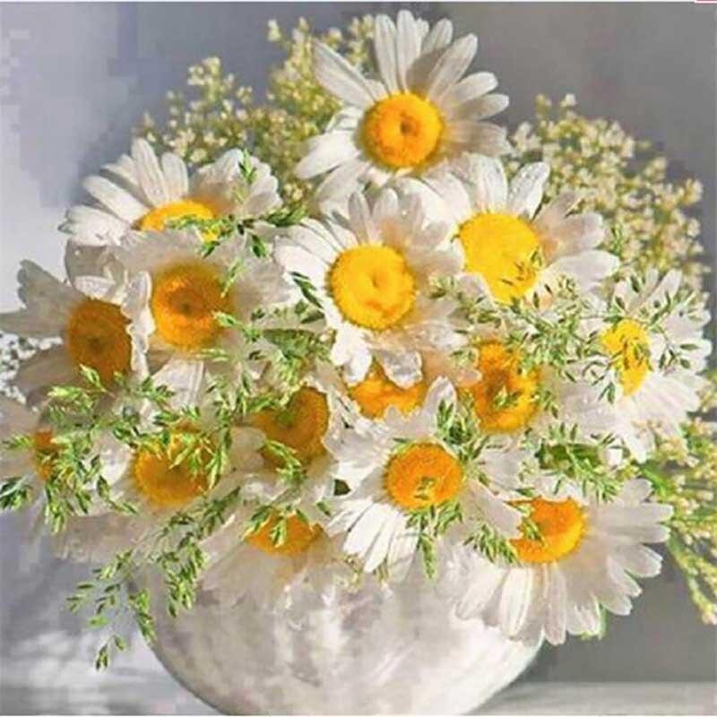 Diamond Diy Diamond Painting Flower Embroidery Lily Cross Stitch Full Round Drill Rhinestone Handmade Art Home Decor Gift
