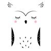 Les Trésors De Lily [Q6532] - Sheet of 'Owl' Door Stickers - One Size