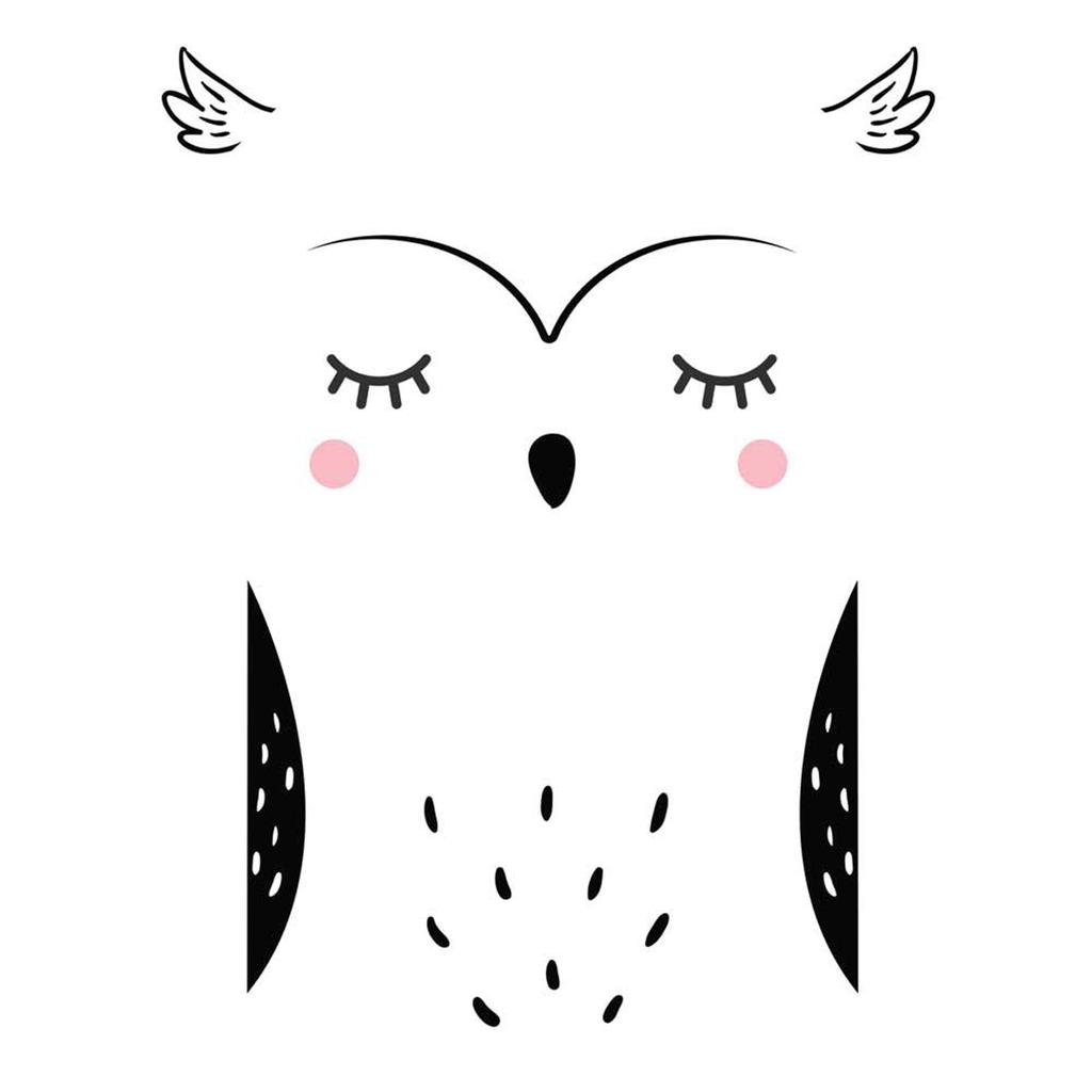 Les Trésors De Lily [Q6532] - Sheet of 'Owl' Door Stickers - One Size