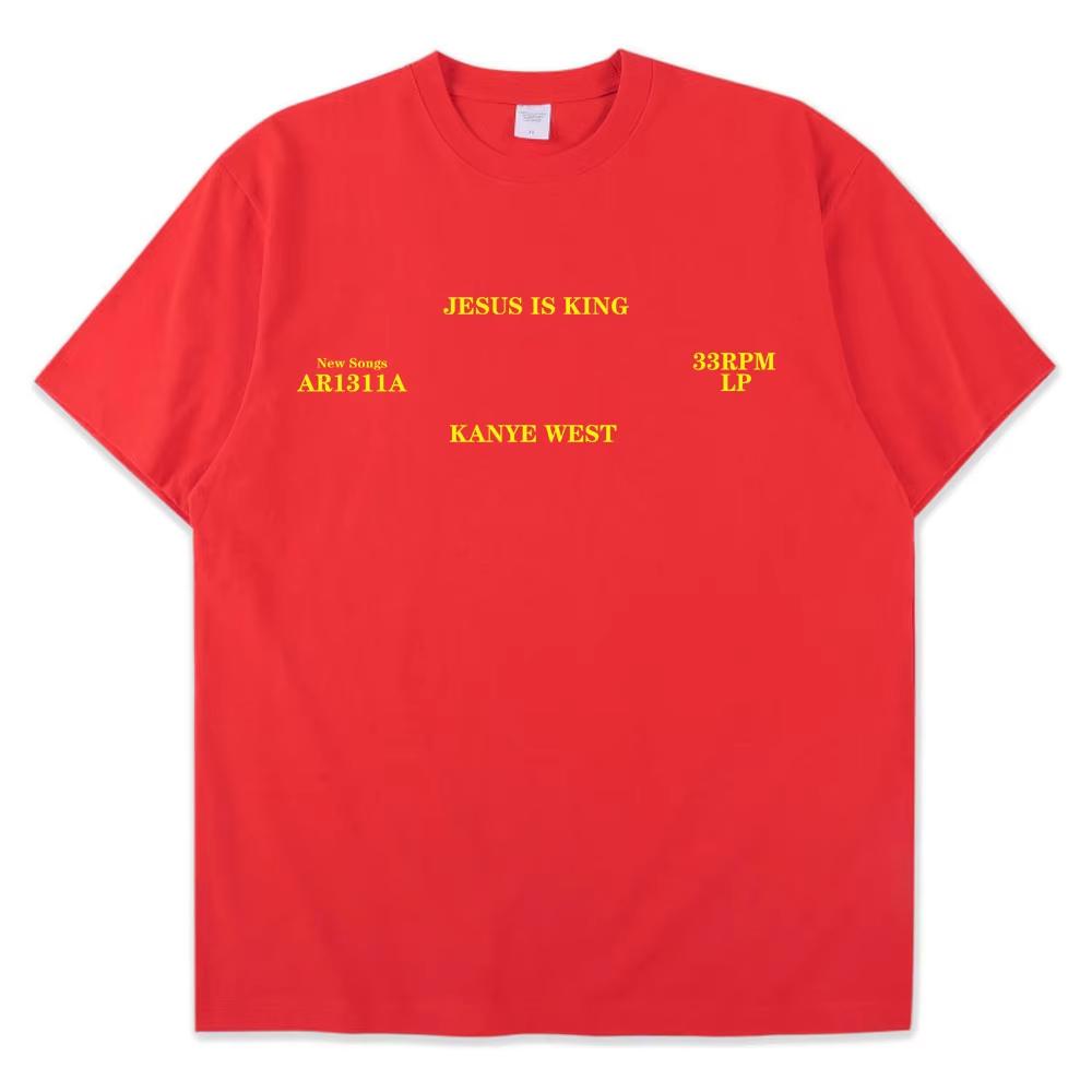 Kanye West T Shirt Jesus Is King High Quality Short Sleeve T-shirts Vintage Harajuku Cotton Men Wome T-shirt Hip Hop Streetwear Top