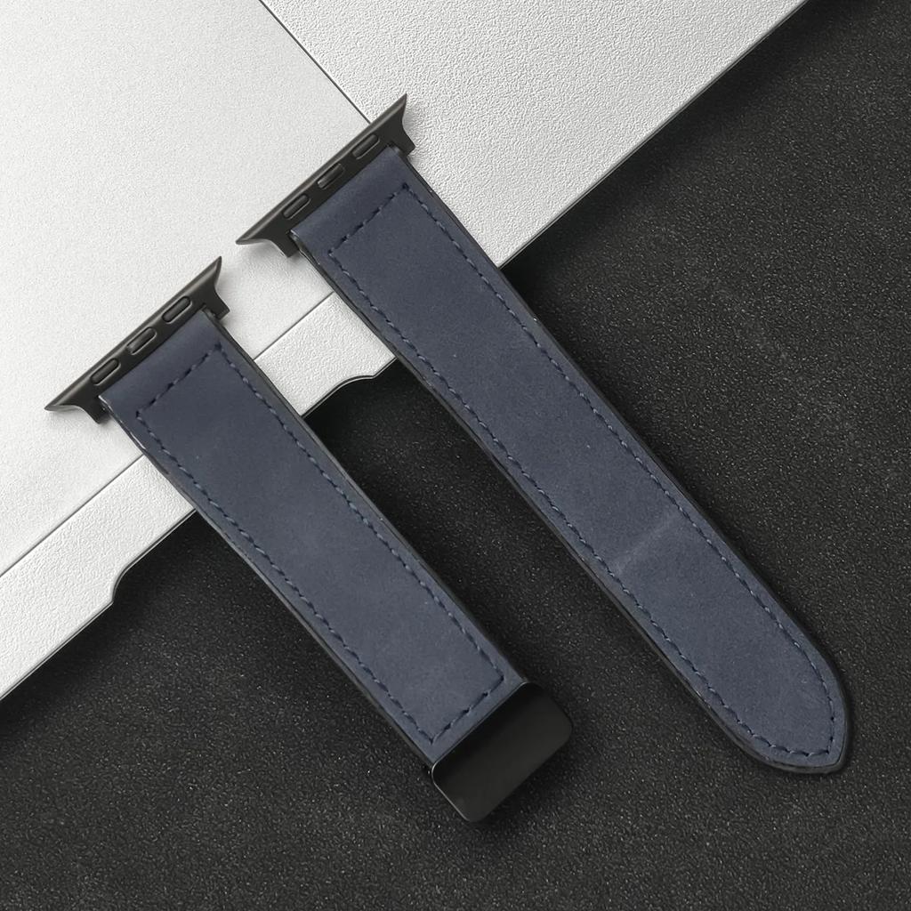 Силиконовый+Кожаный ремешок для Apple Watch Band 49мм 44/42/45/38/40/41мм Аксессуары Браслет для iWatch Ultra Series 9 8 7 SE 6 5 4