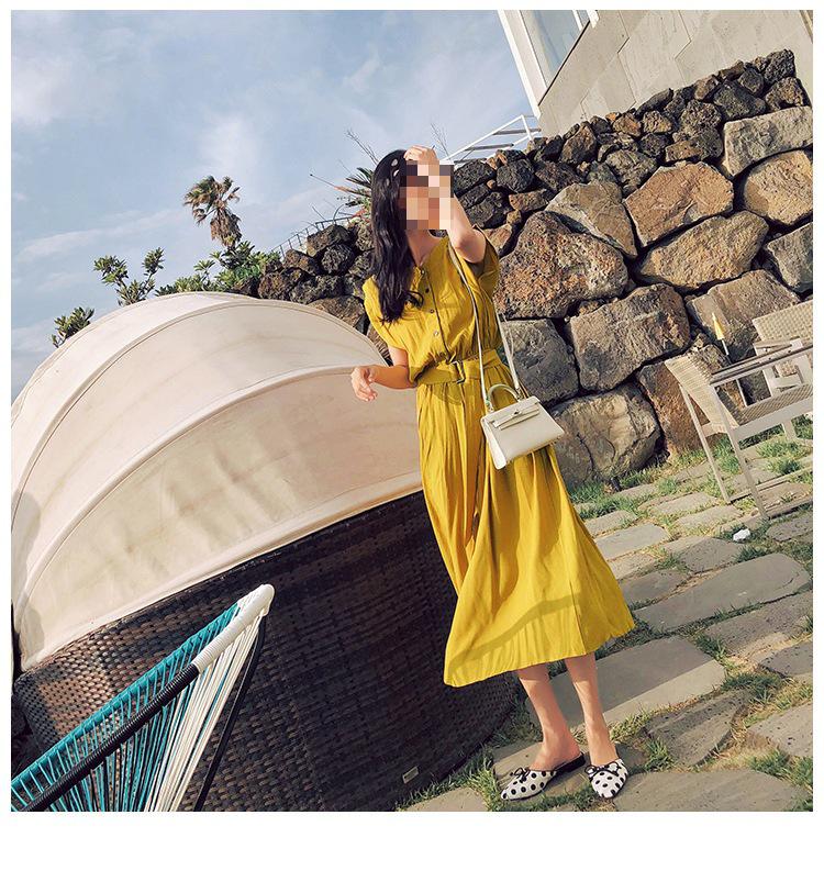 Summer 2023 Women's Korean Style Chiffon Over-the-Knee Fairy French Dress