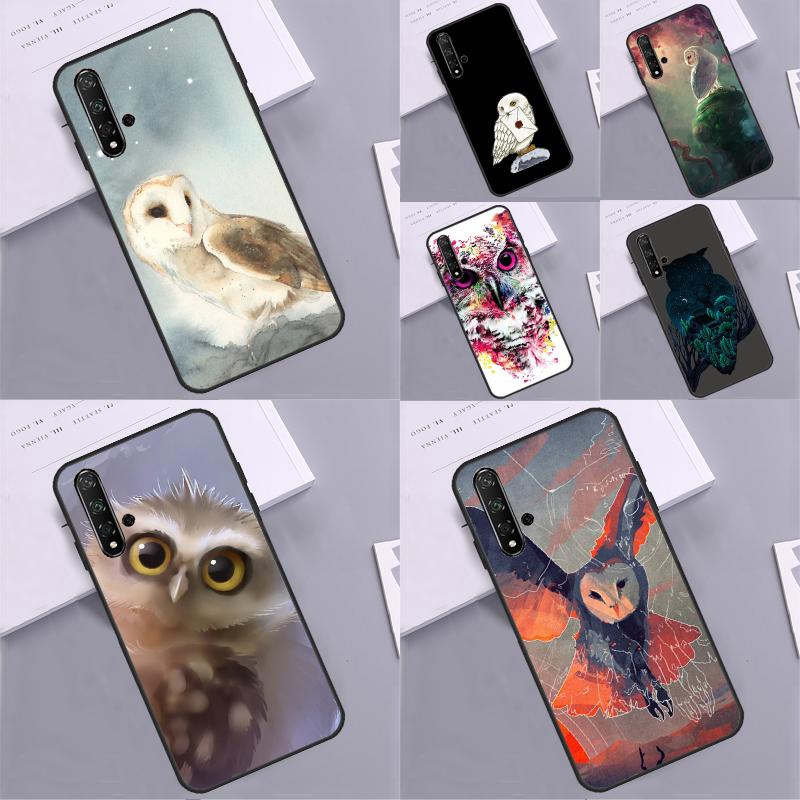 Owl Watercolor Animal For Huawei Nova 12i 12s 11i 5T Y90 Y70 Y60 Y61 Y91 Y72 9 10 SE P60 Pro P20 P30 P40 Lite Case