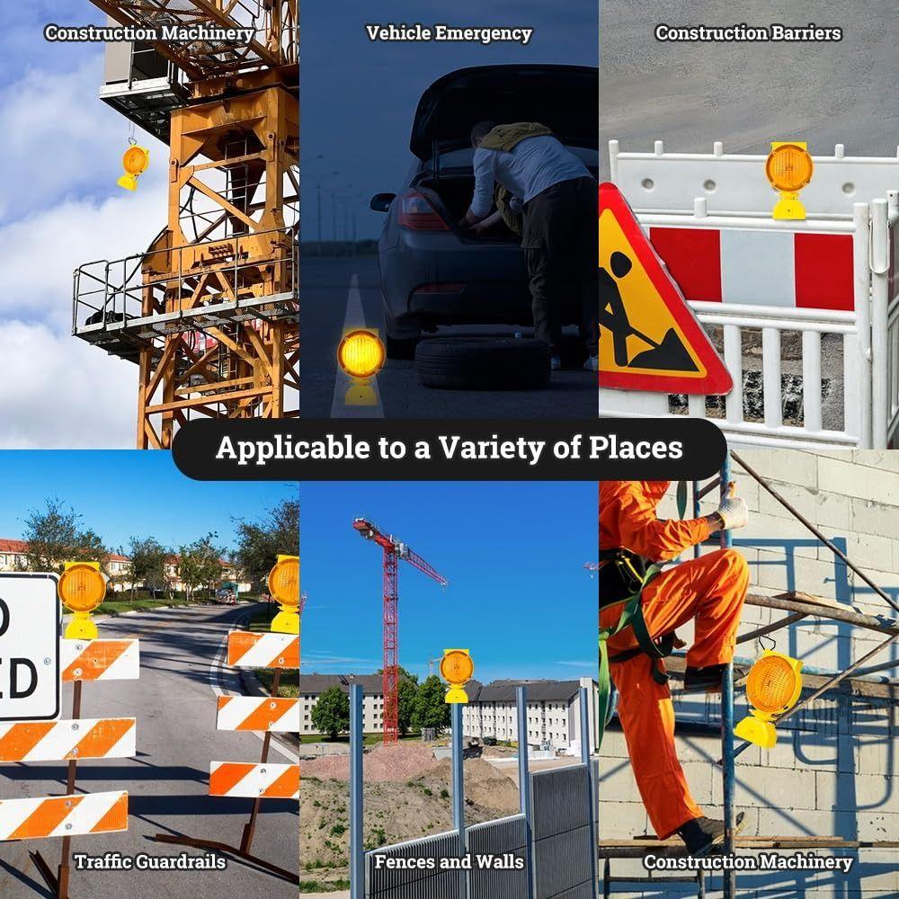 Energy Saving Solar Industrial Warning Lights Safety Sign for Construction Factory