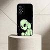 Зеленый инопланетный чехол для телефона G-Green для Samsung S25,24,21,22,23,30,Ultra,20,Plus,Fe,Lite,Note Мягкая черная крышка
