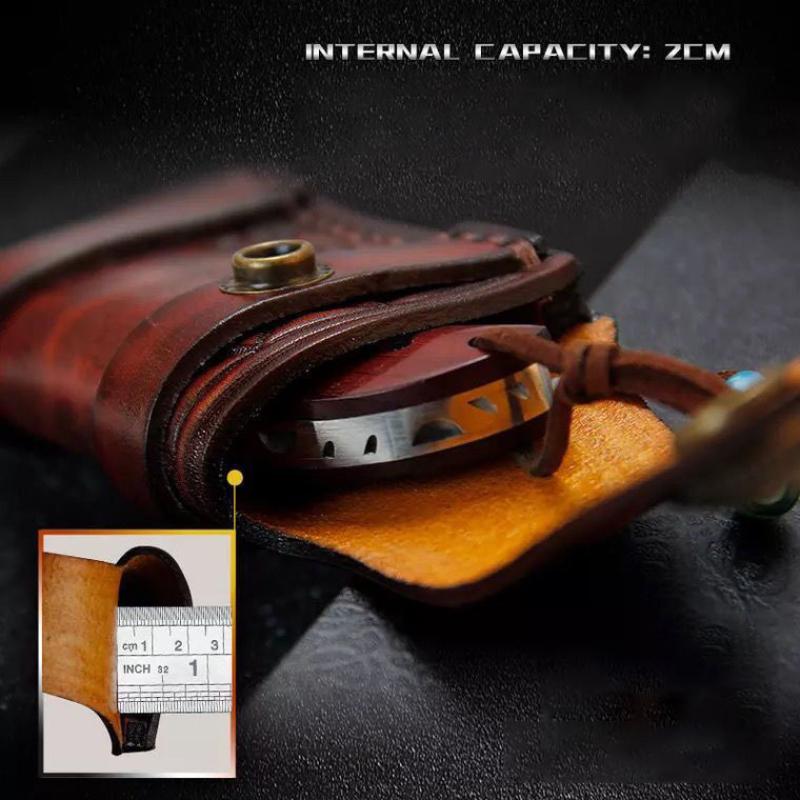 Верхний слой кожаного чехла для походного портативного складного прямого ножа Hoster Home DIY Инструмент Части Сумка для хранения Аксессуары