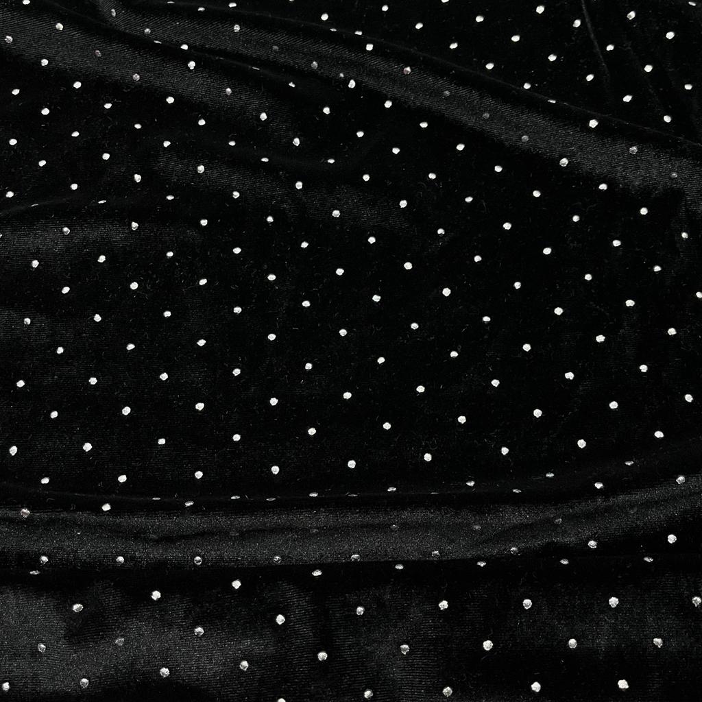 Imported High-grade Black Bright Diamond Hot Diamond Velvet Gold Velvet Fabric Dress Wedding Dress Formal Dress Designer Fabrics