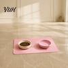 Non-slip Cat Bowl Tray Food Grade Silicone Pet Feeding Mat, Anti-Slip Dog Spill Proof Mat Waterproof Insulation Pad for Puppy Kitten Non-stick