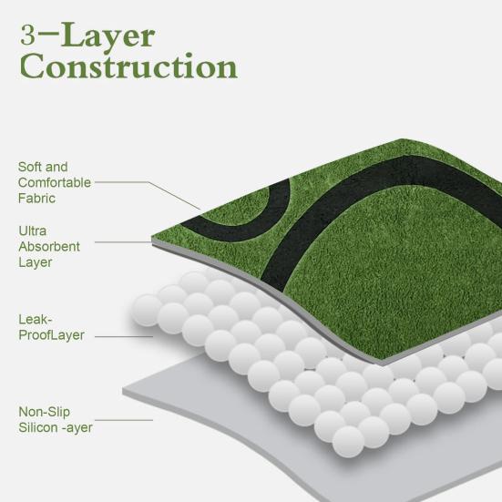 Washable Dog Pee Pad Dog Paw Print Reusable Puppy Pad with Non-Slip Backing Absorbent Leakproof Potty Training Pads for Home Travel