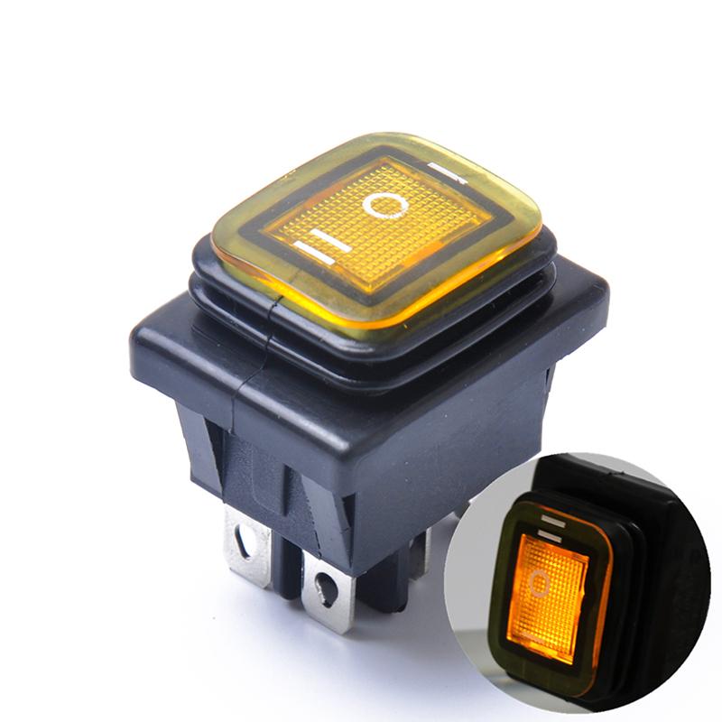 Вкл-Выкл-Вкл 6-контактный 12 В Автомобильный Лодочный светодиодный кулисный переключатель с фиксацией водонепроницаемый переключатель