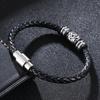 Punk Black Leather Braided Bracelet for Men Casual Sports Jewelry Accessories