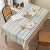 Cotton Linen Tablecloth with Tassel Waterproof Oil-proof Bohemian Style Table Cover Home Decor Camping Picnic Party Table Cloth