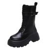 Lace-up Ankle Boots for Women Boots Round Toe Platform Boots for Women Boots Thick Heels Women Short Boots Autumn568
