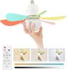 Modern ceiling led light fan 52CM 42CM silent with remote control ceiling fan lamp for room office study kitchen