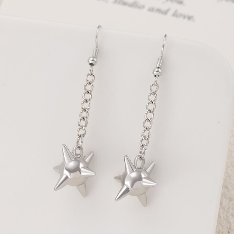 Готические серьги-подвески с шипами в стиле Y2K, гранж-эстетика, серьги-кольца с заклепками "Утренняя звезда" для женщин и мужчин, панк-рок украшения