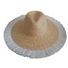 Spring and summer new fashion straw jazz straw hat, hair pee brim beach hat sunscreen sunshade straw hat