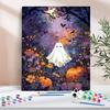 1pc Painting On Numbers Grove Pumpkin Ghost Halloween Gift Paint Diy Numbers Painting Acrylic Paint Kits 40x50cm/16x20inch Without Frame