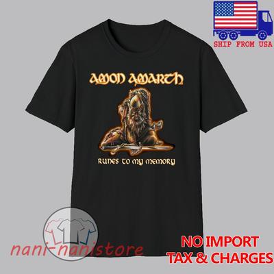 AMON AMARTH Руны в мою память Мужской#039;s Черный Размер S5XL Унисекс Футболка