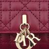 Dior Женский кошелек Miss Light Gold с подвеской, клетчатым узором, из натуральной кожи ягненка, маленького размера, цвет Deep-Pink S0966ONMJ-M97K