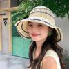 Beach Weave Crochet Hat Handmade Fisherman Caps Ins Straw Bucket Cap  Female