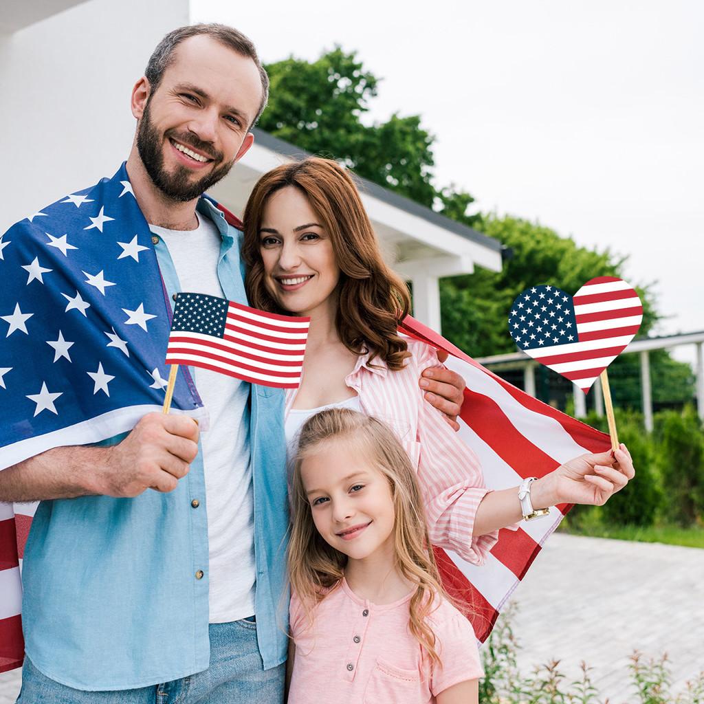 Набор фотобутафории ко Дню независимости США с 20 бумажными украшениями для вечеринки для торжеств