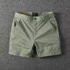 Men's Casual Cotton Shorts Summer Solid Color Slim Fit Loose Fit Thin Three-quarter Length Pants Workwear