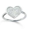Silver Ring 'Love' Silvery White (rhodium) - 12x10 Mm