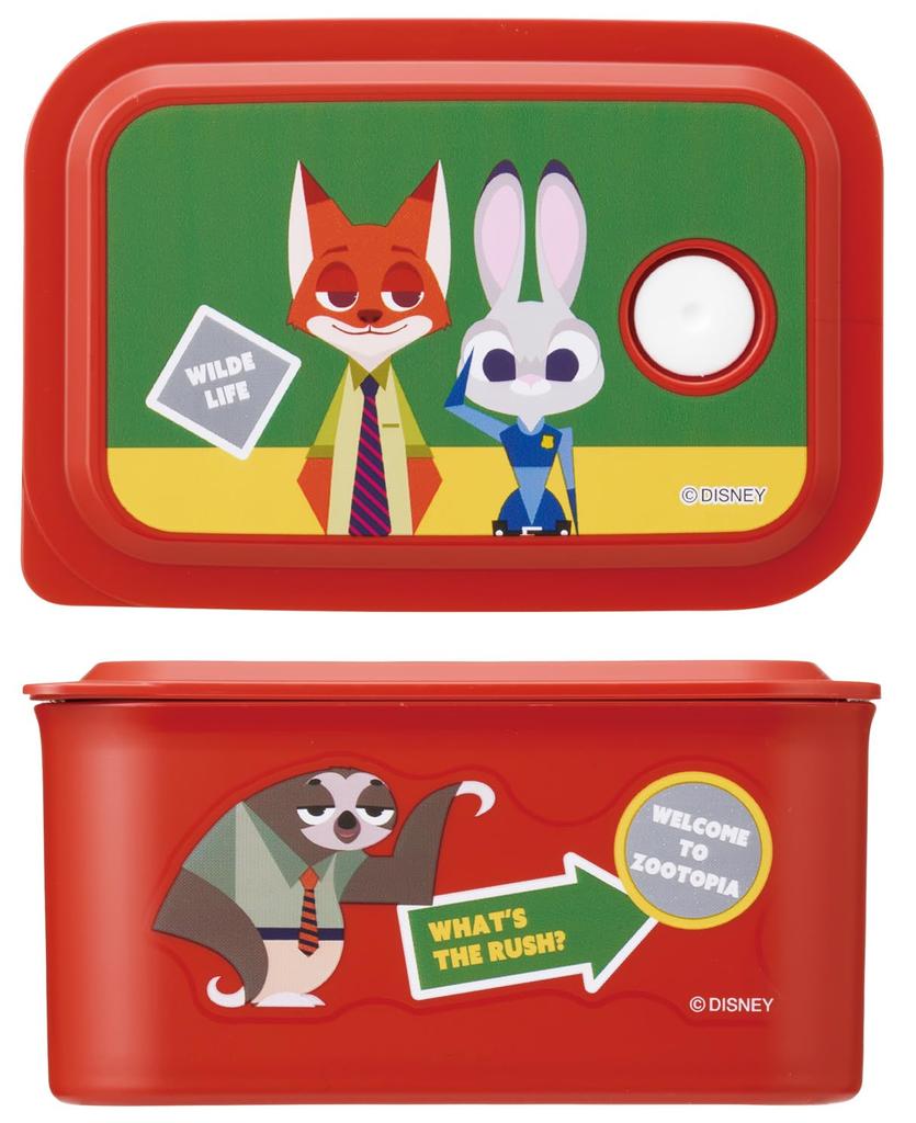 Мини-ланч-бокс для скейтера с коробкой Disney Zootopia, 1 ярус, подходит для микроволновой печи, 320 мл, крышка, нашивка, PL32B-A
