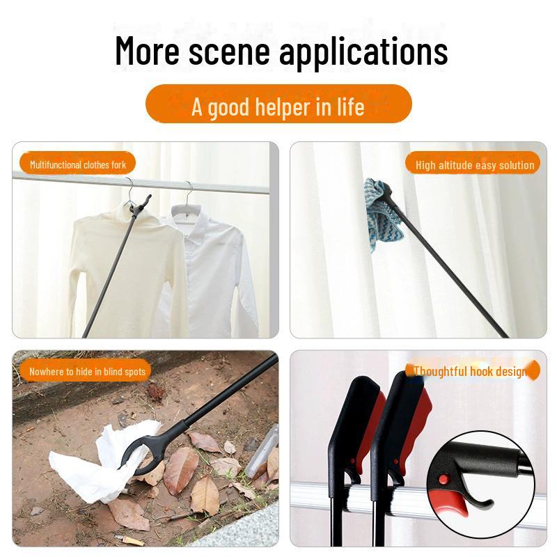 Санитарный захват с длинной ручкой: Зажим для мусора и наружный сборщик мусора