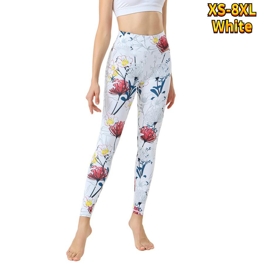 Женские разноцветные эластичные леггинсы с перьями и принтом для йоги, фитнеса, бега, спортзала, спортивных активных брюк