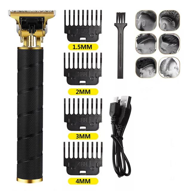 Vintage T9 Electric Cordless Hair Cutting Machine Professional Hair Barber Trimmer For Men Clipper Shaver Beard Lighter