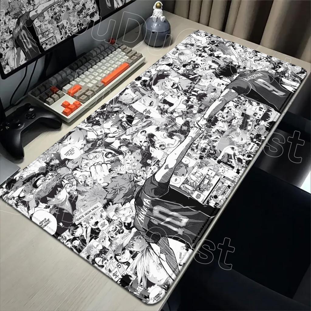 Коврик для мыши Аниме Haikyuu Большой коврик для мыши Резиновый игровой коврик для стола Коврик для ноутбука XXL Нескользящий коврик для клавиатуры компьютера Офисный настольный коврик