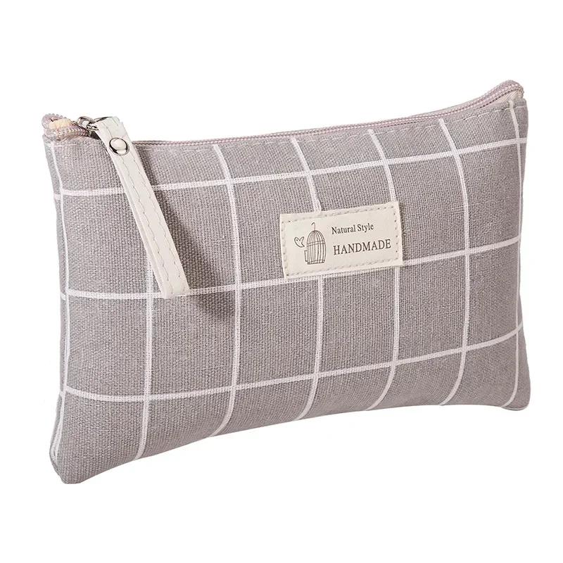 Printed Canvas Cosmetic Bag for Makeup Storage Travel Small Make Up Bags Organizer Women's Lipstick Bag