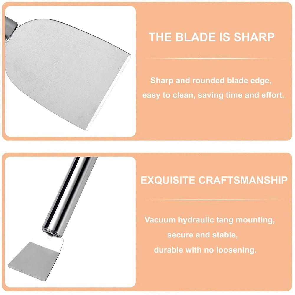 2Pcs Multifunctional Kitchen Cleaning Scraper Heavy-Duty Glue Scraper Ice Thawing Scraper Stovetop