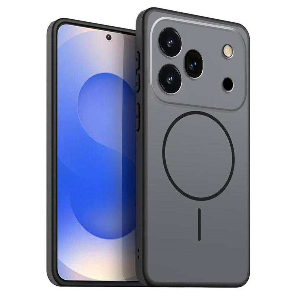 Однотонный матовый чехол из ТПУ для HONOR 600 Pro Декоративное покрытие с принтом кольца в стиле MagSafe