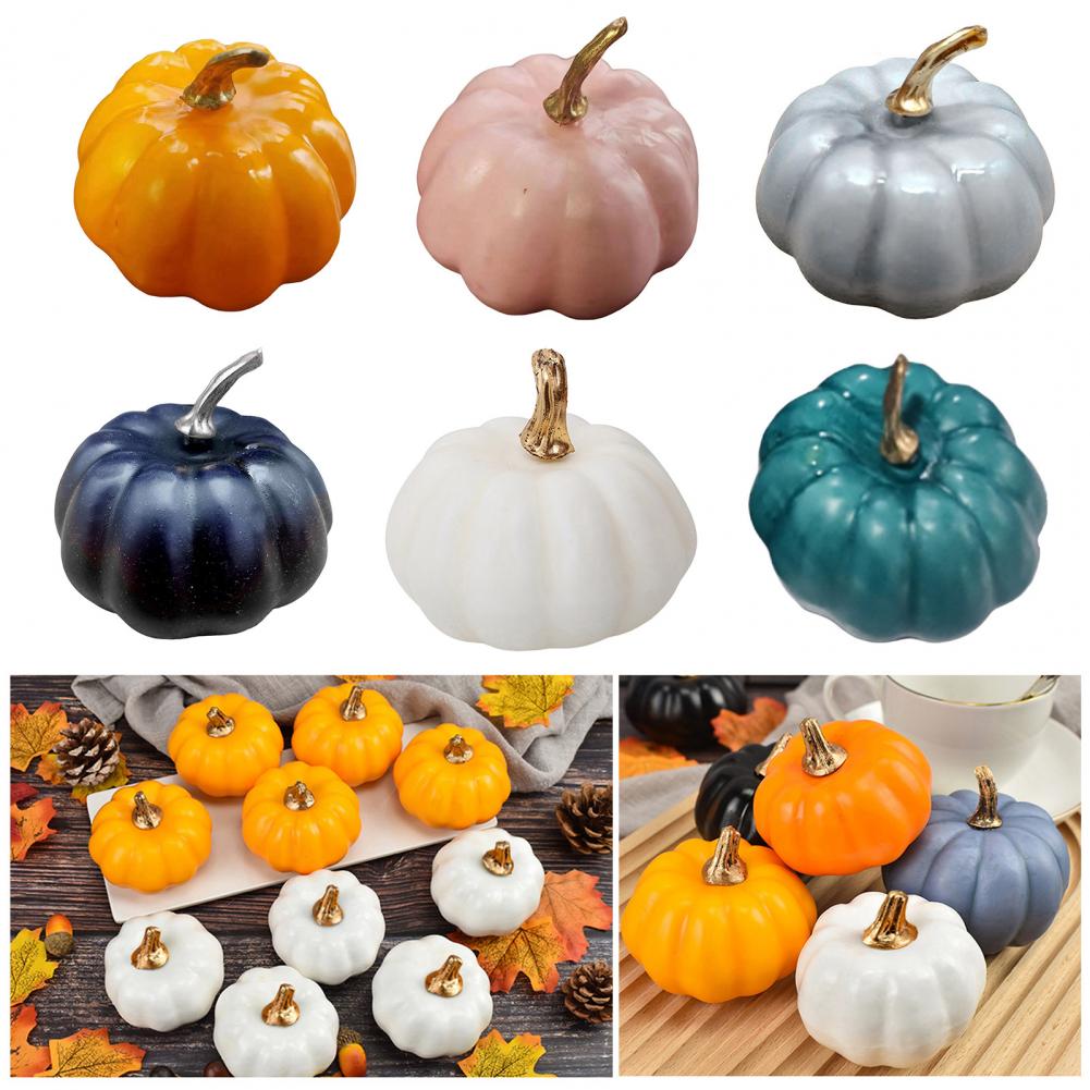 Halloween Foam Pumpkins Artificial Pumpkin Decorations Foam Pumpkins for Fall Wedding Halloween Decor Set of 12 for Thanksgiving