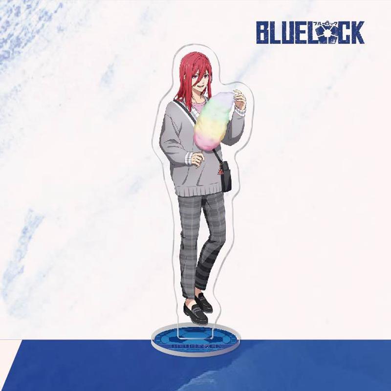 Модель подставки с синим замком, брелок для ключей Isagi Yoichi Bachira Meguru Kira Ryosuke Chigiri Hyoma, украшение для стоящего знака