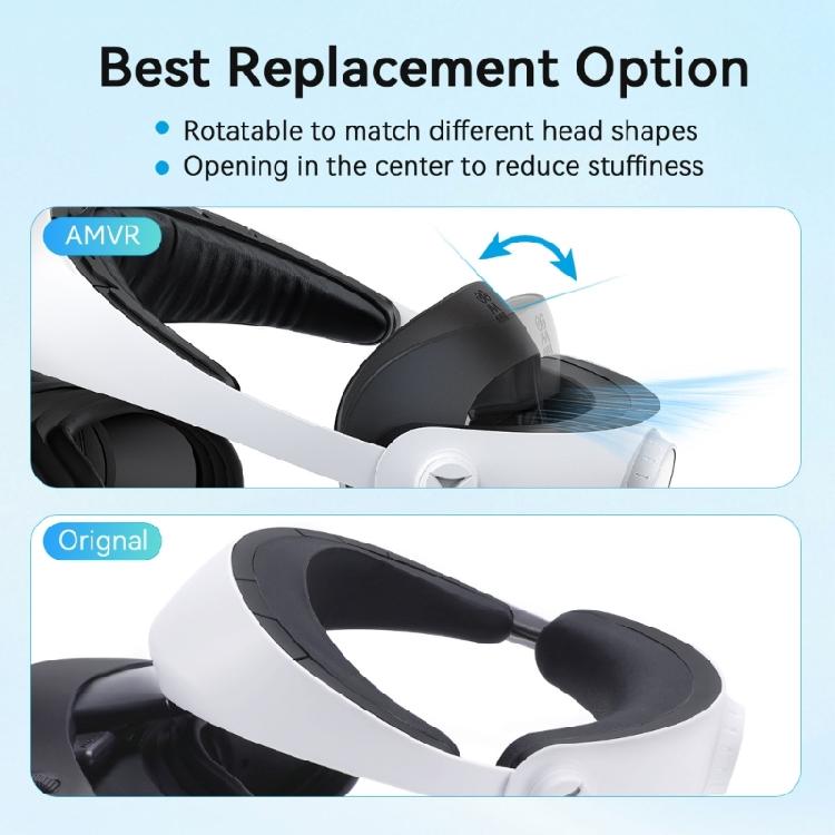 Улучшает комфорт Набор накладок на лоб и затылок для гарнитур VR2 Легко крепится Гипоаллергенные материалы