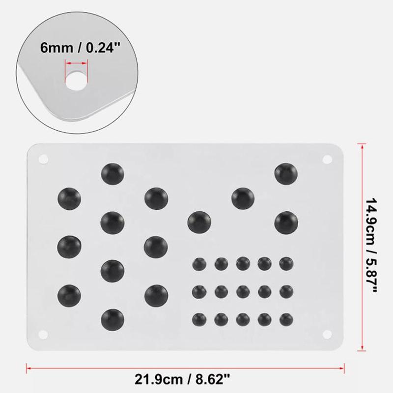 Car Floor Mat Universal Auto Alloy Plate Silver Non-Slip Carpet Patch Foot Heel Scuff Plate Anti-Skid Pad