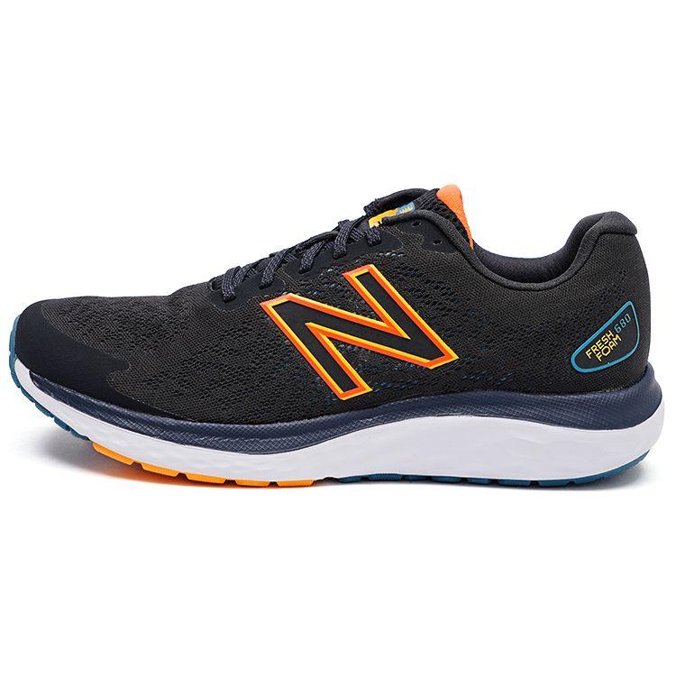 New Balance Nb 680 Fresh Foam Удобная Ткань Низкие Повседневные Беговые Кроссовки Мужская Сникерс Черный Оранжевый M680CK7