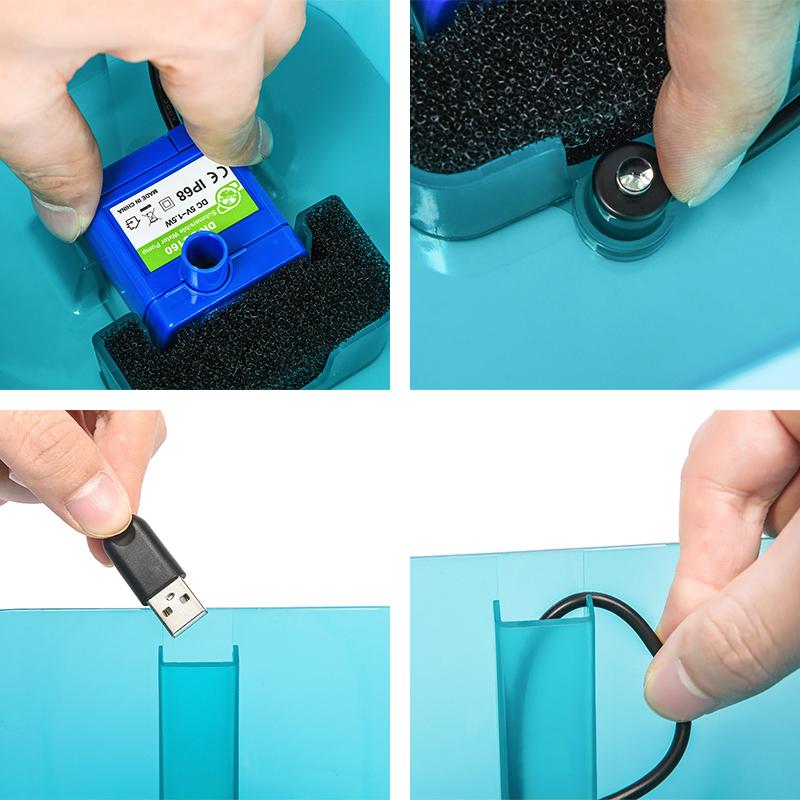 Автоматический поилка для кошек и собак объемом 2 л со светодиодной подсветкой, USB-диспенсер для воды для домашних животных с рециркуляционной фильтрацией для кормушки для домашних животных