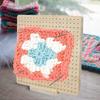 1 Set Crochet Blocking Board Smooth Edge High Durability Not Easily Deformed Reusable with Dense Holes Square Crochet