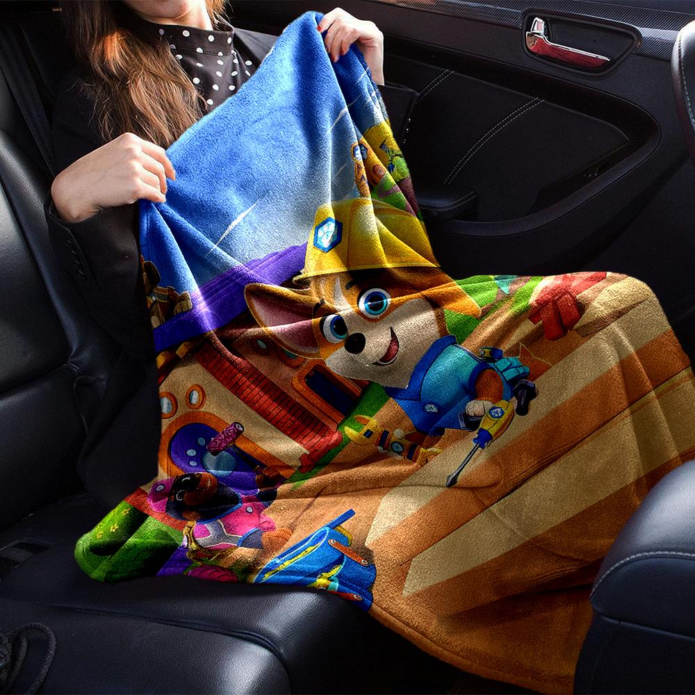 Pupstruction Theme Printed Blanket - Perfect for Couch, Bed, Travel & Outdoor Use | Machine Washable, Cozy & Durable.