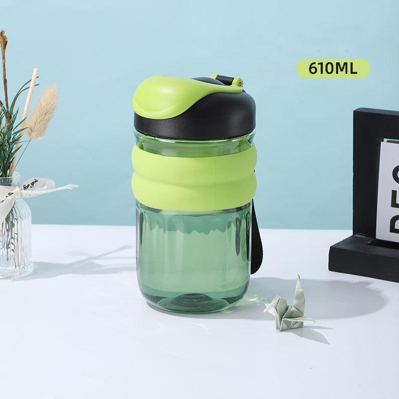 Пластиковый стакан большой вместимости, студенческий портативный уличный с защитой для рук, термостойкий стакан для питья напрямую